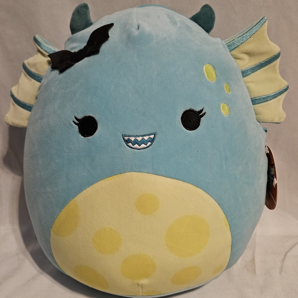 Squishmallows Blue and Yellow Dragon Plush
